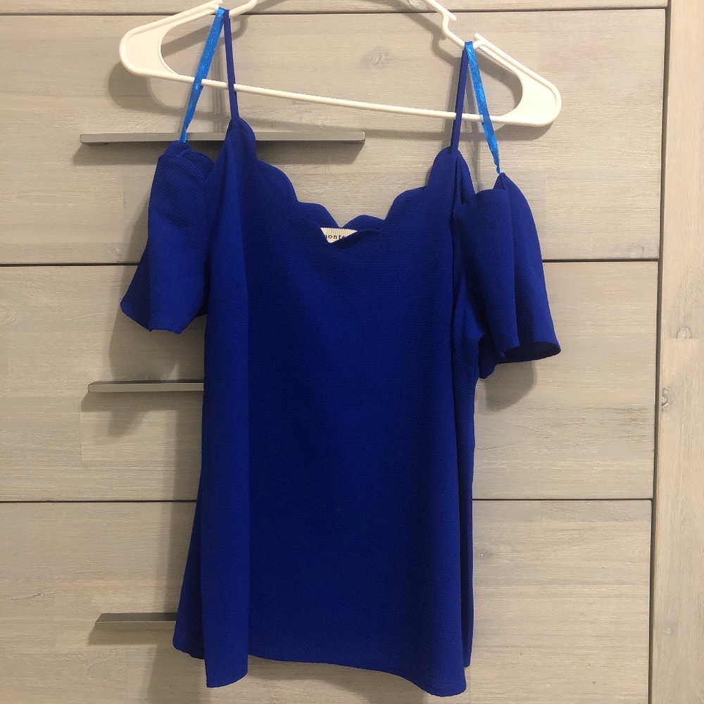 ** Monteau *** Unique Vintage Blue Blouse